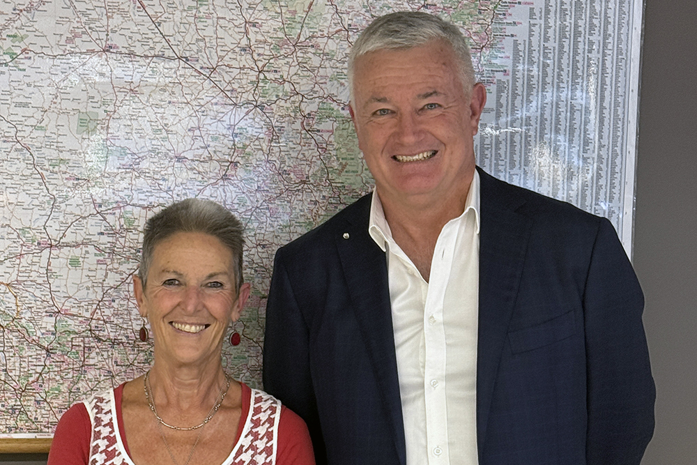 NSW Agriculture Commissioner Ms Alison Stone with Cotton Australia CEO Adam Kay