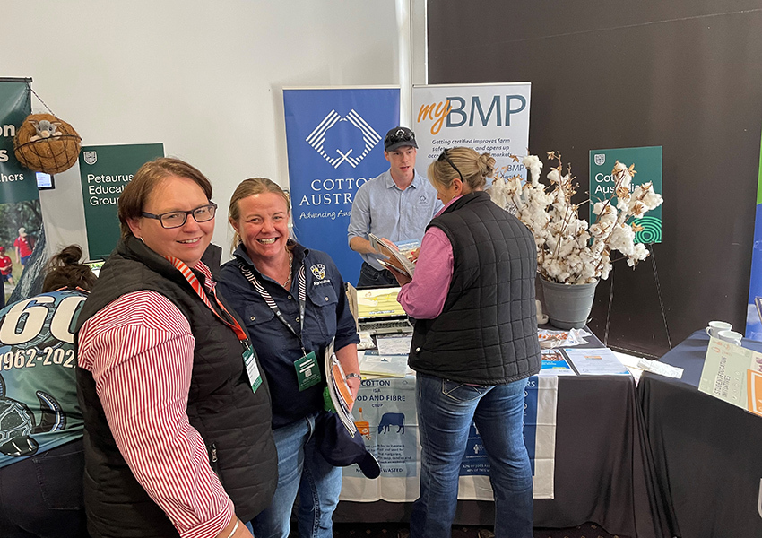 Cotton Australia held a stand at the mini-trade expo