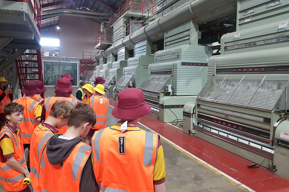 Dalby State High School visited the Queensland Cotton gin in Dalby