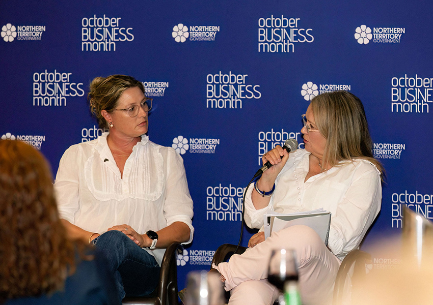 Simone Cameron (Left) at the Katherine Business Dinner