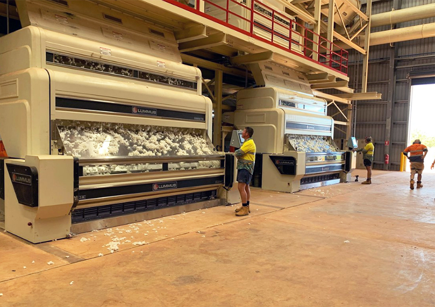 The cotton gin near Katherine in the Northern Territory began processing its first bales last week