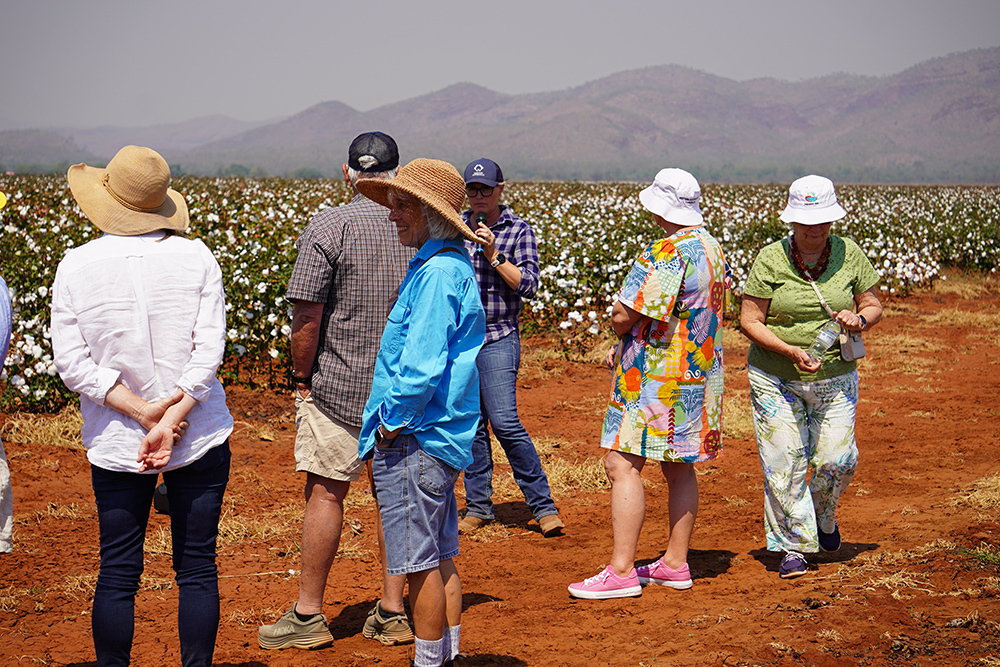 The event included a farm tour