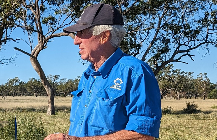 Cotton Australia's Regional Manager Alec Macintosh at the field day