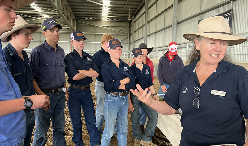 Cotton Australia Education Manager, Jenny Hughes, joined the Junior Judging Day in Blayney