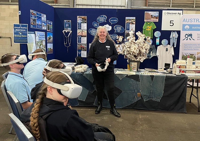 Cotton Australia's Education Manager Jenny Hughes at Discover Ag, Sydney Showground.