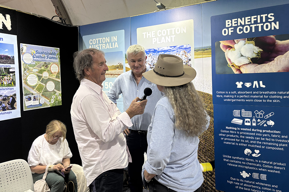 ABC's Ian McNamara 'Macca' interviewing Adam Kay and Jenny Hughes on the stand