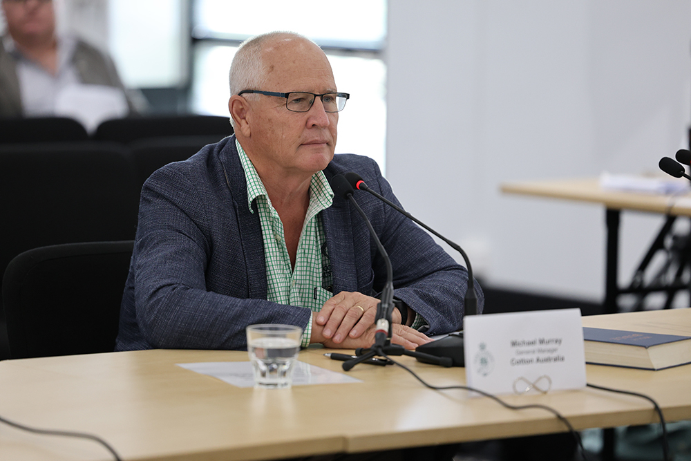 Cotton Australia’s General Manager, Michael Murray, presented to the Inquiry in Narrabri