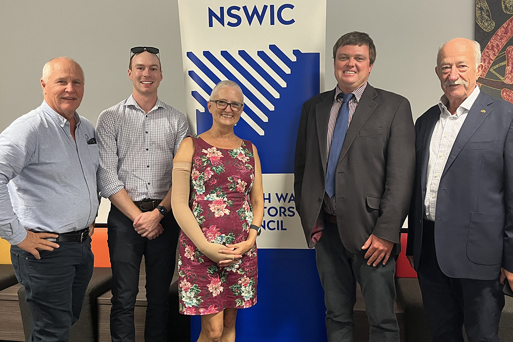 CA's Michael Murray and Tom Mannes with NSWIC Claire Millar, New NSWIC Chair Tom Green and CA's NSWIC delegate Bernie George