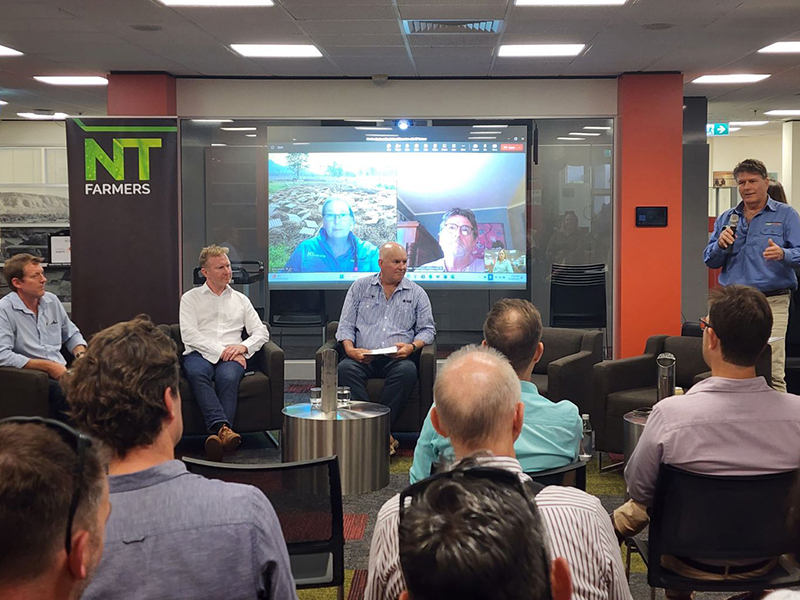 Chris (In white shirt) joined a panel at a NT Farmers Association forum on 'Responsible Agriculture in the North