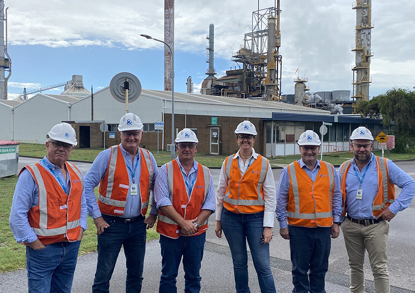 Members of the Cotton Australia at the Orica plant near Newcastle