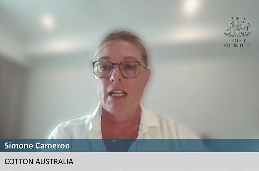 Cotton Australia’s Northern Manager Simone Cameron appeared before the Parliamentary Joint Standing Committee on Northern Australia’s inquiry into preparing for emerging industries across the region.