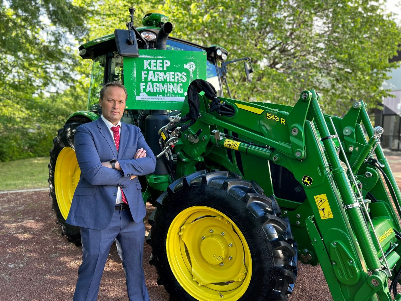 NFF's new president David Jochinke launched the new #keepfarmersfarming campaign.